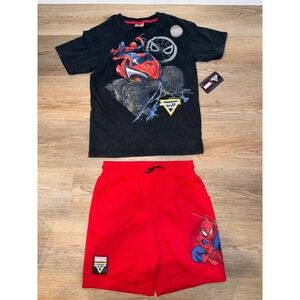 Boys spiderman / monster jam outfit set large 10/12